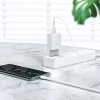 Incarcator de retea Hoco C72Q Glorious + Cablu Type-C USB (QC3.0) [White]